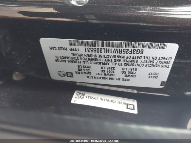 Chevrolet SS 2017 6G3F25RW1HL305531 Image 9