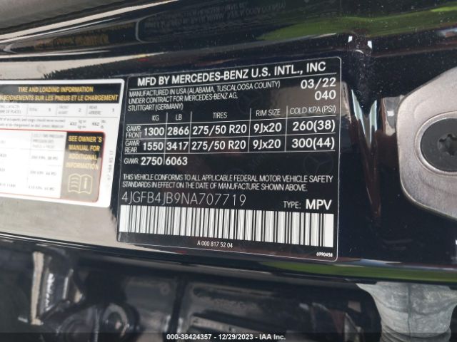 2022 MERCEDES-BENZ GLE 350 4JGFB4JB9NA707719 Photo 8