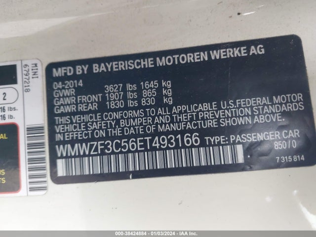 2014 MINI CLUBMAN WMWZF3C56ET493166 Photo 8