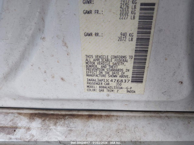 Nissan Altima 2.5 Sr 2018 1N4AL3AP1JC476837 Image 9