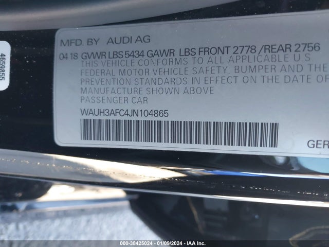 Audi A6 3.0t Premium 2018 WAUH3AFC4JN104865 Image 9