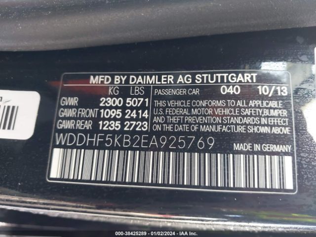 WDDHF5KB2EA925769 Mercedes-Benz E 350