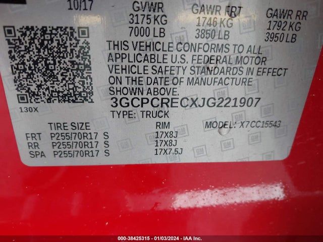 Chevrolet Silverado 1500 1lt 2018 3GCPCRECXJG221907 Image 9