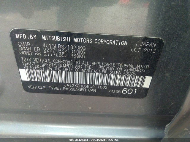 2014 MITSUBISHI LANCER SPORTBACK JA32X2HU5EU011002 Photo 8