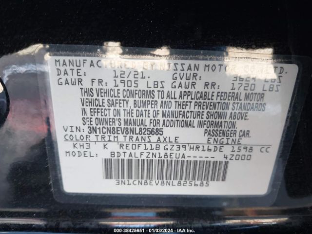 3N1CN8EV8NL825685 Nissan Versa 1.6 Sv Xtronic Cvt