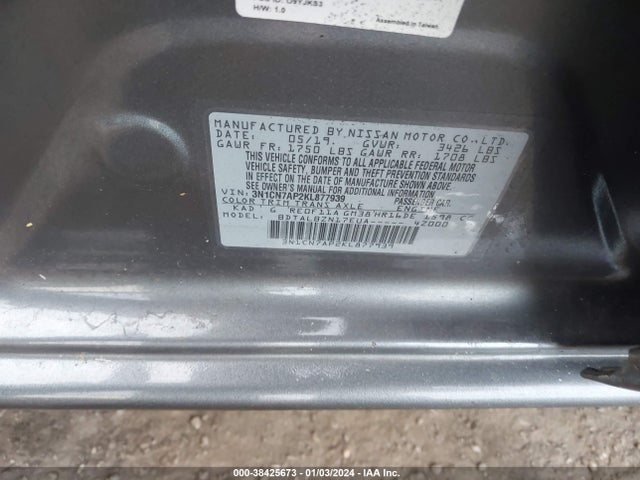 Nissan 2019 2019 3N1CN7AP2KL877939 Image 20