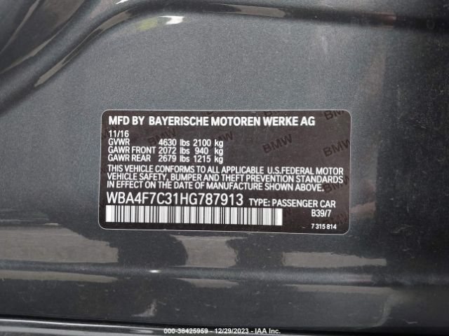 WBA4F7C31HG787913 BMW 430i Gran Coupe