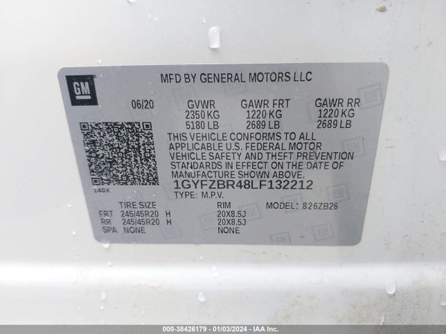 Cadillac Xt4 Awd Luxury 2020 1GYFZBR48LF132212 Image 9