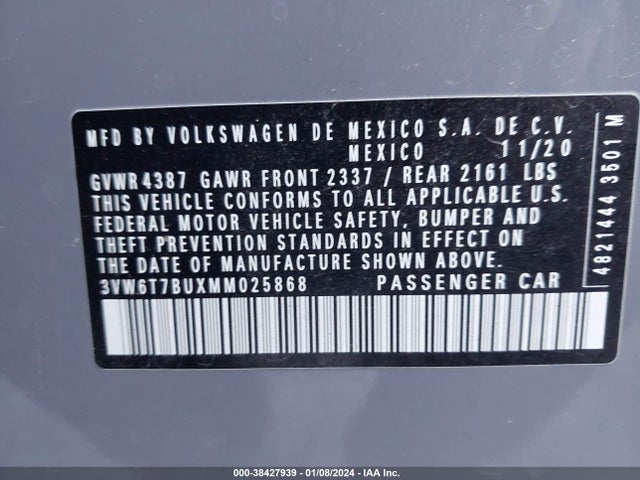 3VW6T7BUXMM025868 Volkswagen Jetta Gli 2.0t Autobahn/2.0t S