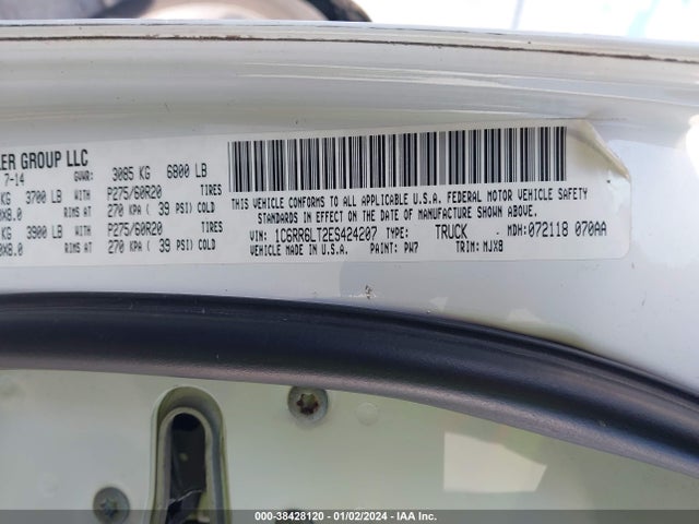 RAM 1500 Lone Star 2014 1C6RR6LT2ES424207 Image 9