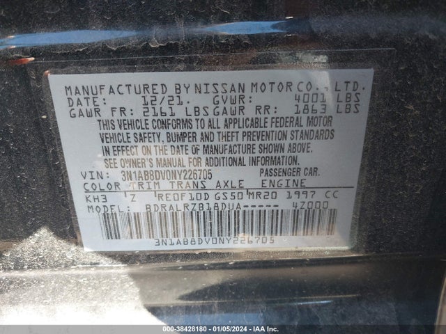 Nissan Sentra 2022 3N1AB8DV0NY226705 Image 25