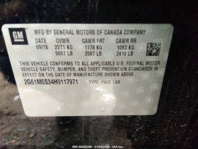 2G61M5S34H9117971 Cadillac XTS LUXURY
