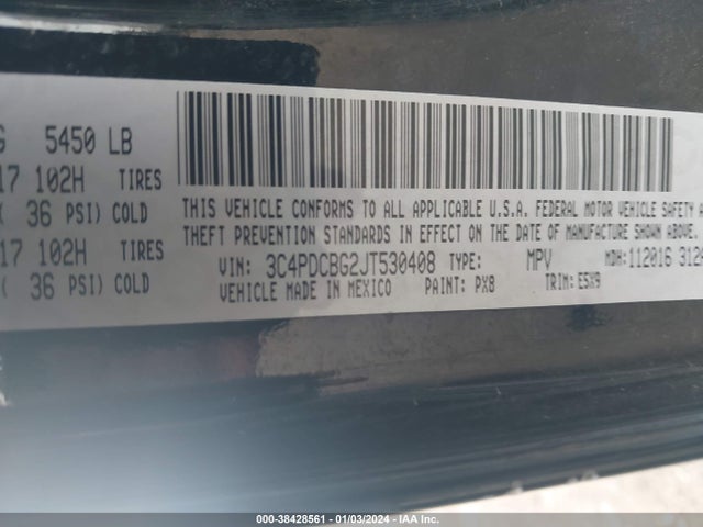 Dodge Journey Sxt 2018 3C4PDCBG2JT530408 Image 9