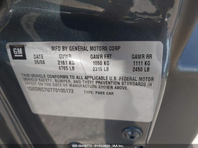 2007 CADILLAC CTS-V 1G6DN57U770105172 Photo 8