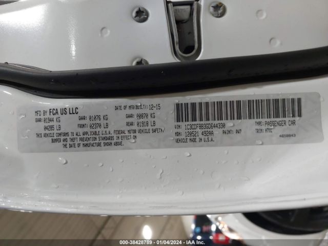 1C3CDFBB3GD644330 Dodge DART SXT