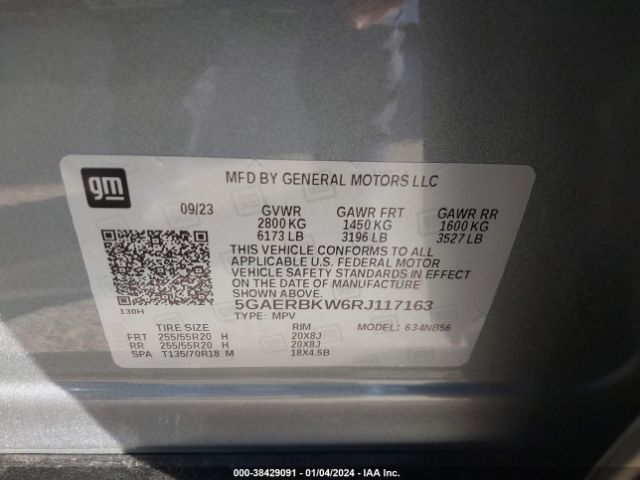 5GAERBKW6RJ117163 Buick Enclave Essence Fwd