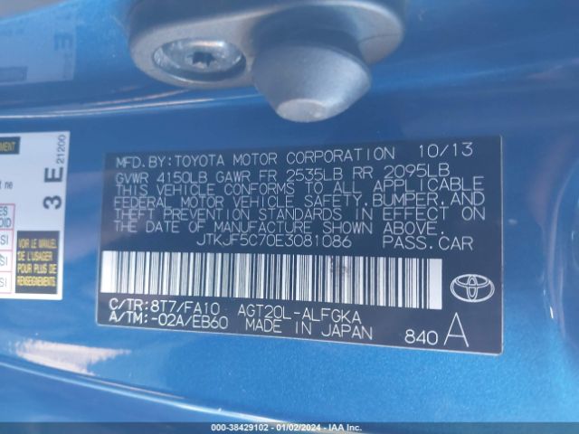 JTKJF5C70E3081086 Scion TC