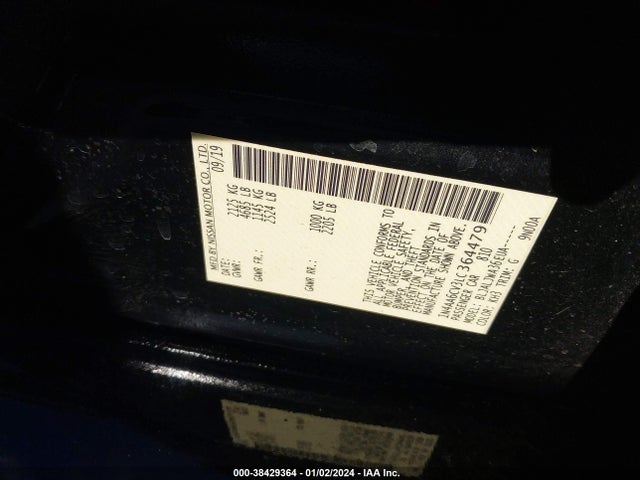 Nissan Maxima Sv Xtronic Cvt 2020 1N4AA6CV3LC364479 Image 9