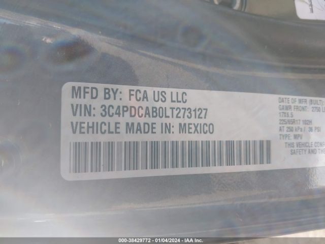 3C4PDCAB0LT273127 Dodge Journey Se Value
