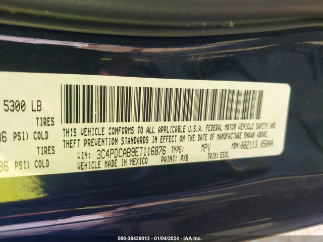 Dodge JOURNEY SE 2014 3C4PDCAB9ET116876 Image 9