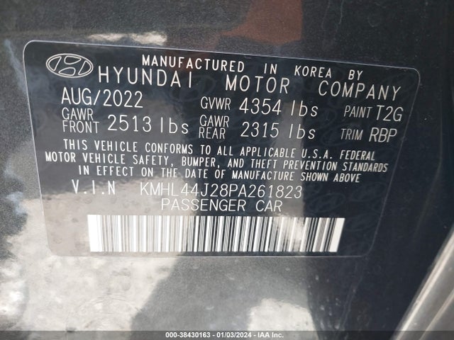 Hyundai Sonata Sel Plus 2023 KMHL44J28PA261823 Image 9