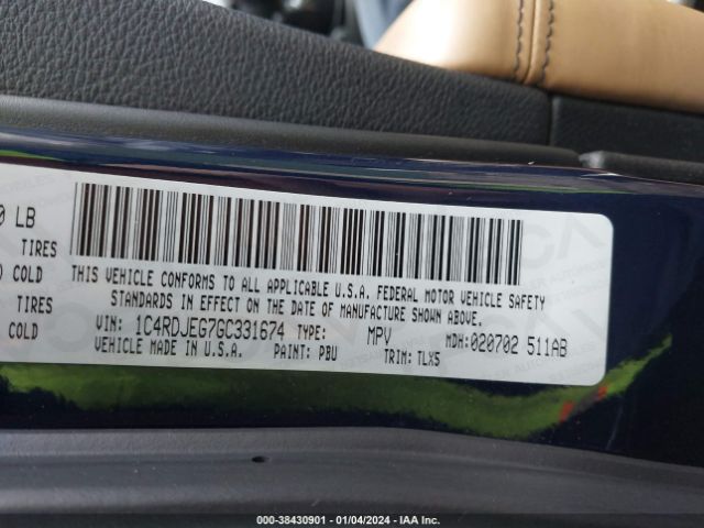 1C4RDJEG7GC331674 Dodge Durango Citadel