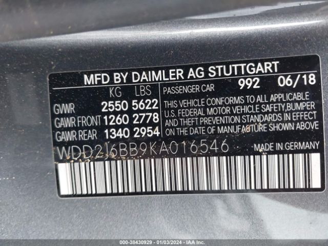 2019 MERCEDES-BENZ AMG CLS 53 WDD2J6BB9KA016546 Photo 8
