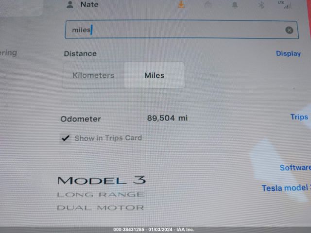 5YJ3E1EB1KF210948 Tesla Model 3 Long Range/performance