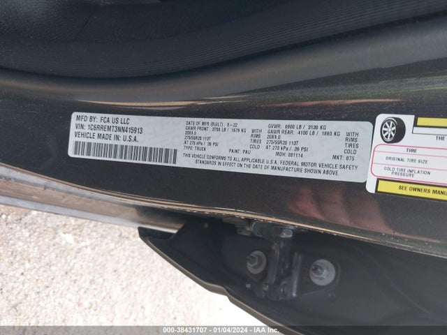 RAM 1500 Lone Star  4x2 6'4 Box 2022 1C6RREMT3NN415913 Image 9