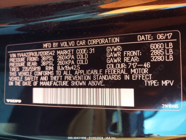 2018 VOLVO XC90 YV4A22PK8J1208542 Photo 8