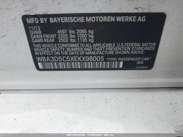 BMW 328d Xdrive 2014 WBA3D5C5XEKX98005 Image 9