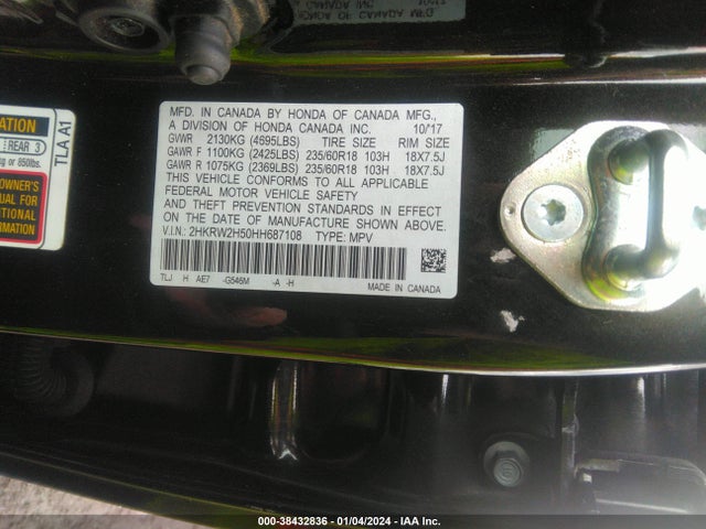 Honda CR-V EX 2017 2HKRW2H50HH687108 Image 9