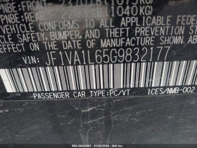 JF1VA1L65G9832177 Subaru Wrx Limited