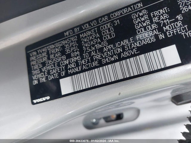 YV4612RK6G2845762 Volvo Xc60 T5 Premier