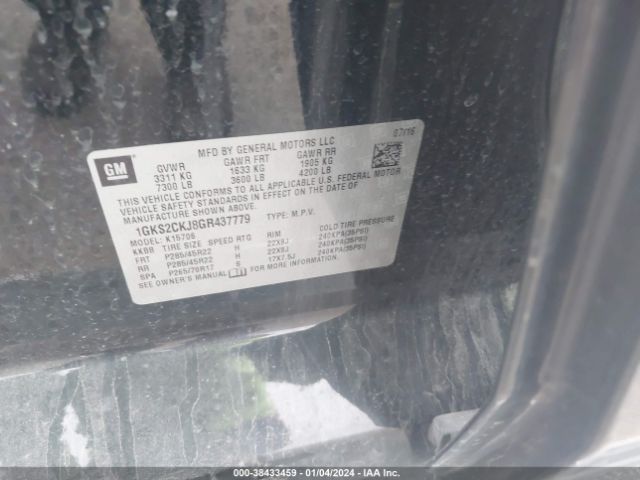 1GKS2CKJ8GR437779 GMC YUKON DENALI