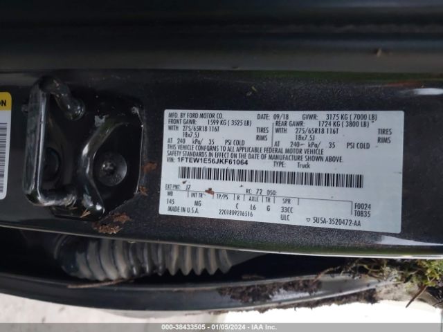 1FTEW1E56JKF61064 Ford F-150 Xlt