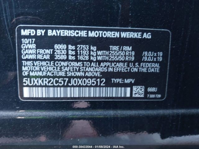 5UXKR2C57J0X09512 BMW X5 Sdrive35i