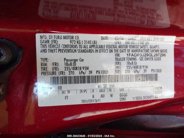 Ford Focus Titanium 2016 1FADP3J29GL297296 Image 9