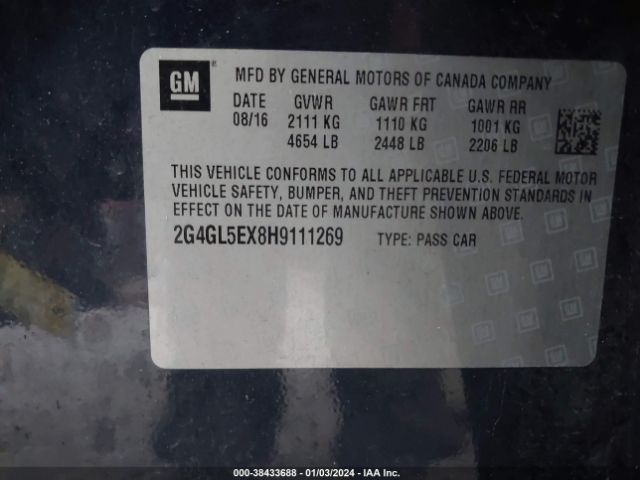 2G4GL5EX8H9111269 Buick Regal Turbo Sport Touring