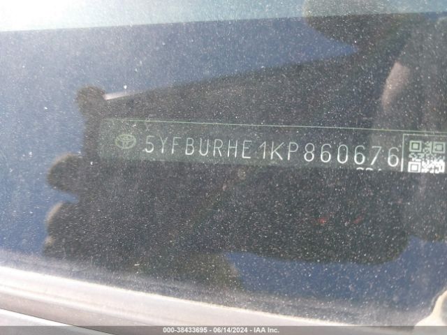 5YFBURHE1KP860676 Toyota Corolla L/le/se/xle/xse