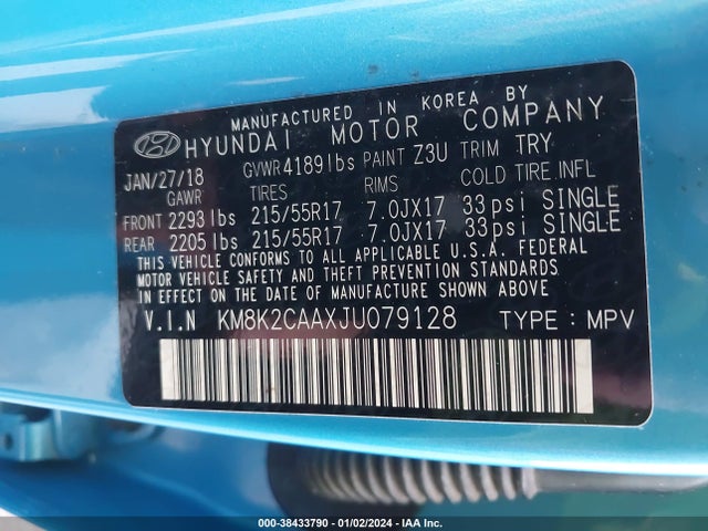 Hyundai Kona Sel 2018 KM8K2CAAXJU079128 Image 9