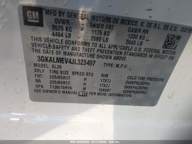 GMC Terrain Sle 2018 3GKALMEV4JL323497 Image 9