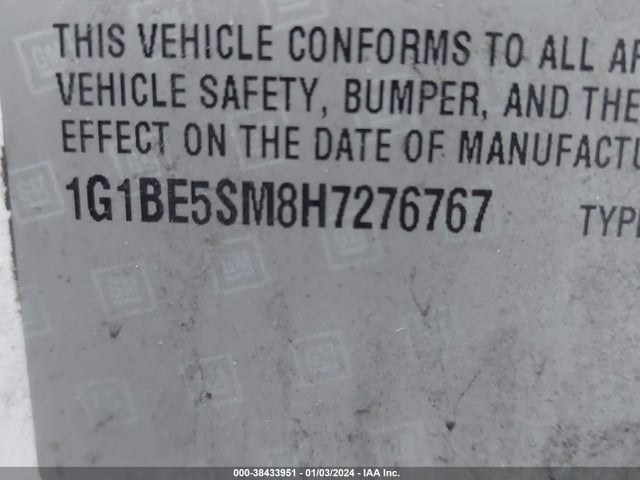 Chevrolet Cruze Lt Auto 2017 1G1BE5SM8H7276767 Image 9