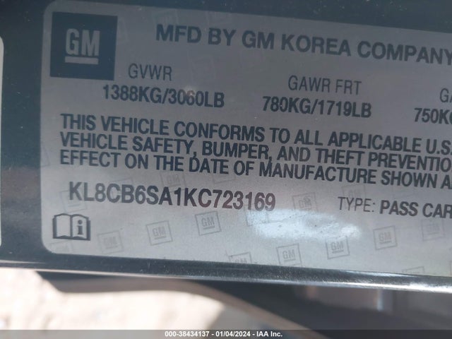Chevrolet Spark Ls Cvt 2019 KL8CB6SA1KC723169 Image 9