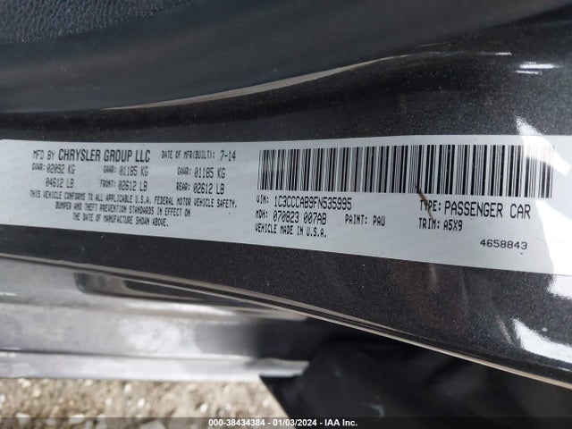 1C3CCCAB9FN535995 Chrysler 200 Limited