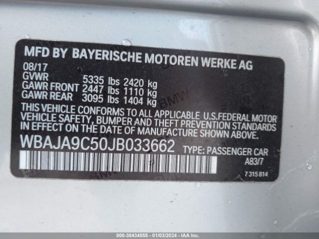 WBAJA9C50JB033662 BMW 530e Iperformance