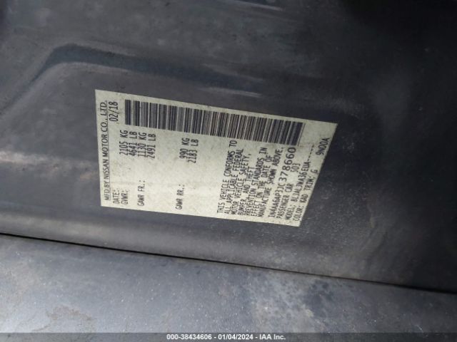1N4AA6AP3JC378660 Nissan Maxima 3.5 Sv