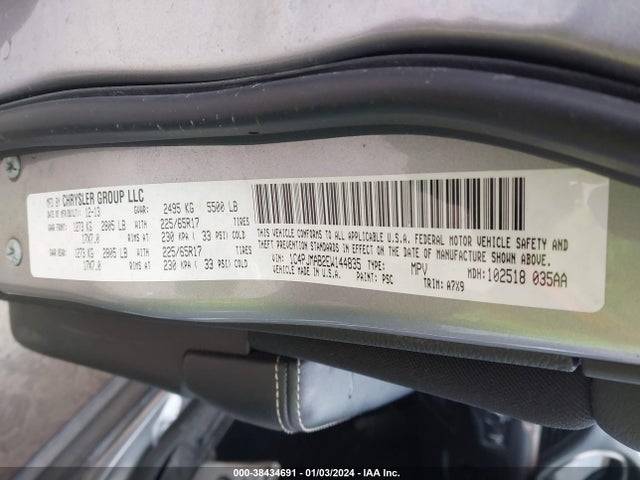2014 JEEP CHEROKEE SPORT VIN: 1C4PJMAB2EW144835