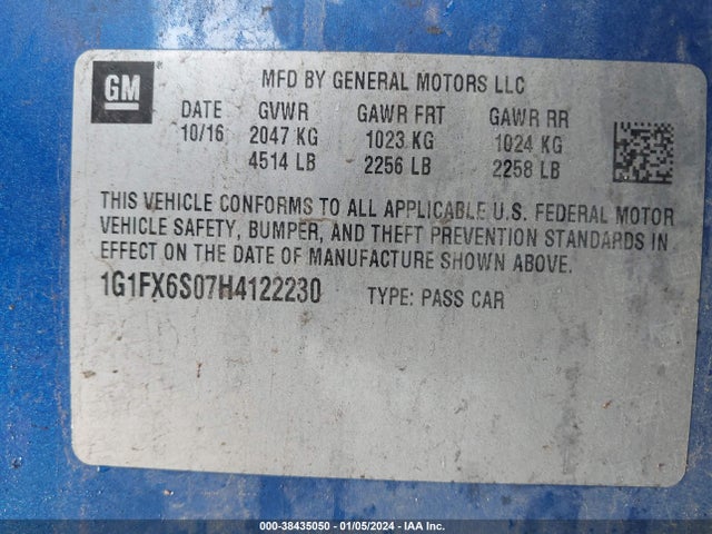 Chevrolet Bolt Ev Premier 2017 1G1FX6S07H4122230 Image 9
