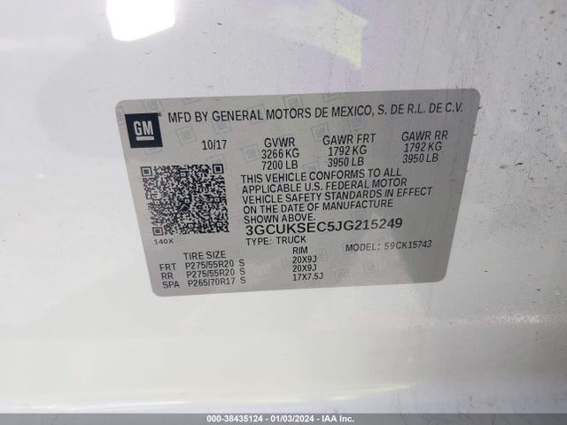 Chevrolet Silverado 1500 2lz 2018 3GCUKSEC5JG215249 Image 9